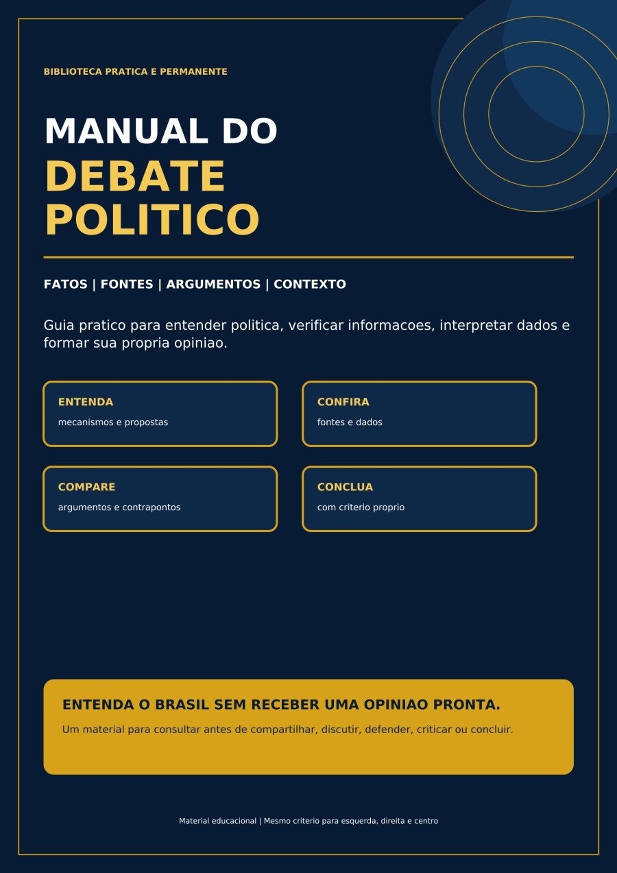 Capa do Manual do Debate Político — Fatos, Fontes, Argumentos e Contexto